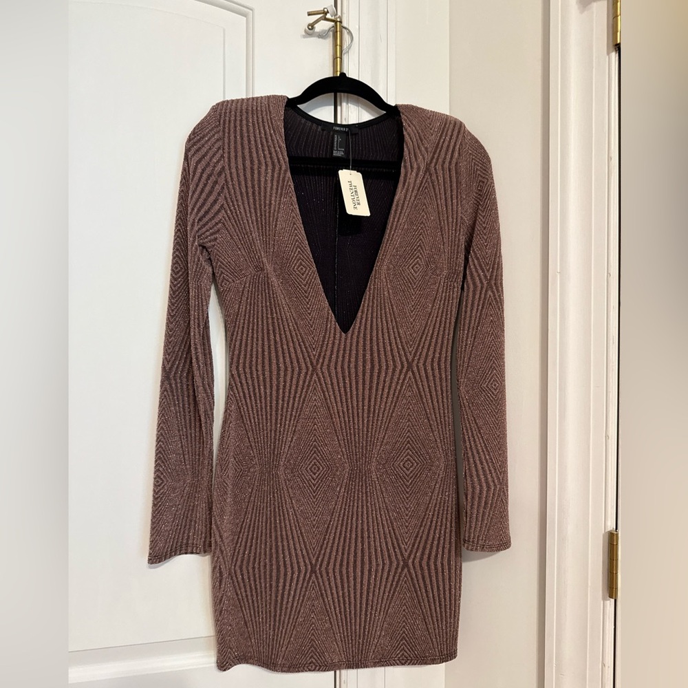 Sparkly Geometric Knit Dress